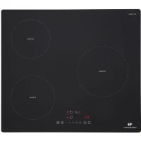 Plaque induction 3 foyers CONTINENTAL EDISON 6200W- 3 timers - 3 boosters - noir(m-1)