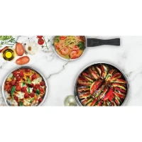 Batterie de cuisine induction - ARTHUR MARTIN - AM0566 - 18 pieces - Poignée amovible - Tous feux dont induction - Acier inoxydable(m-6)