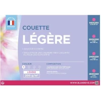 BLANREVE Couette légere en microfibre - 240 x 260 cm - Blanc(m-4)