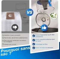 Aspirateur Robot Laveur ECOVACS DEEBOT N20 PLUS, Technologie PureCyclone avec conteneur a poussiere sans consommable, 8000Pa(m-6)