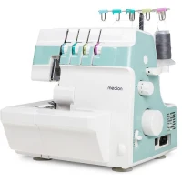 Surjeteuse - MEDION - SO 90 - 91W - Type d'aiguille 11, 14, 16 - 1200 tr/min - LED - Turquoise(m-1)