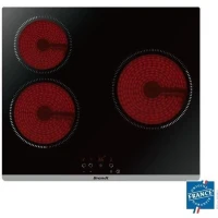 Plaque de cuisson vitrocéramique BRANDT BPV6320 - 3 zones - 5300W - L60cm - Noir(m-1)