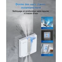 ECOVACS WINBOT Mini - Robot de Nettoyage de vitres - Design Compact - Double Buses avec pulvérisation ultrasonique(m-5)