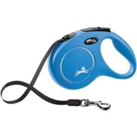 Laisse enrouleur FLEXI New CLASSIC - Taille M - 5m - Bleu pour chien jusqu'a 25kg(m-1)