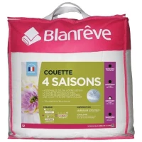 BLANREVE Couette 4 saisons - 220 x 240 cm - Blanc(m-1)