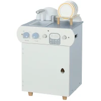 AIYAPLAY Set Cucina con Lavello e 32 Accessori, MDF, 3+, 36cm x 26cm x 52cm, Celeste(m-6)