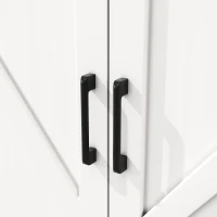 Tall Kitchen Sideboard with Maximised Storage and Anti-Tip Safety, Double-Door Cabinets for Dining Room, 80L x 40W x 180H cm, White(m-10)