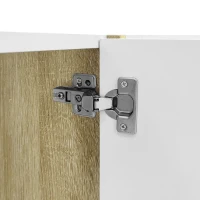 High-gloss TV Cabinet with 4 Soft-close Doors, Generous MDF Storage, Durable TV Stand for Elegant Living Room, 170L x 35W x 46H cm, White(m-7)