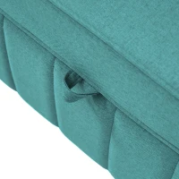 Multifunctional Folding Sofa Bed with Adjustable Backrest and 2 Cushions, Daybed Ideal for Small Homes, 127L x 75-180W x 94H cm, Green(m-9)
