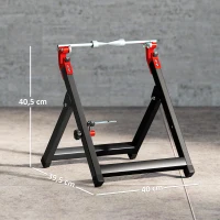 HOMCOM Balanceadora Manual para Rodas de Motocicleta em Alumínio e Aço Balanceamento de Danos nas Rodas Dobrável 40x39,5x40,5cm Preto(m-3)