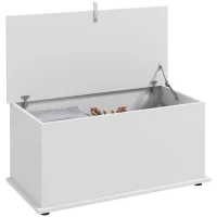 HOMCOM Baú de Arrumação 80x40x40 cm Banco com Tampa Branco(m-6)