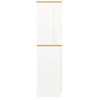 Tall Kitchen Sideboard with Maximised Storage and Anti-Tip Safety, Double-Door Cabinets for Dining Room, 80L x 40W x 180H cm, White(m-13)