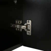 Modern Lowboard TV Cabinet with Push-to-Open Doors and Adjustable Shelves, TV Stand for Living Room, 175L x 38W x 56H cm, Black(m-6)