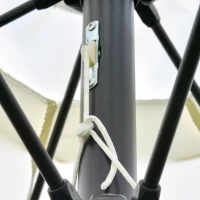Outsunny Guarda-Sol de Jardim 2,65 m Alumínio e Fibra de Vidro Poliéster Creme 8 Varetas Inclinação 3 Níveis(m-5)