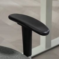 Vinsetto Cadeira Alta Assento Regulável Apoios de Braço Rodízios 60x57x97-119 cm Cinza(m-5)