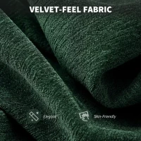 HOMCOM Velvet-Feel Office Chair - Dark Green(m-4)