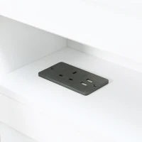 3ft Single Daybed with 2 Storage Drawers, Integrated Headboard Storage, Sturdy Wood Frame for Compact Room, 213L x 117W x 93H cm, White(m-8)