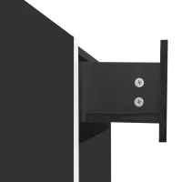 High-gloss Finish TV Cabinet with 3 Doors, 1 Drawer, Contrasting Base and Legs, TV Stand for Living Room, 170L x 29.5W x 40H cm, Black+White(m-5)