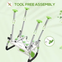 HOMCOM EVA Padded Shower Chair for the Elderly and Disabled, Height Adjustable Shower Stool with Back and Arms, 4 Suction Foot Pads, Green(m-6)