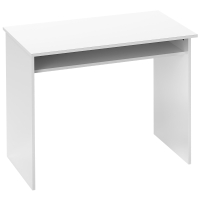 HOMCOM Secretária Compacta com 1 Prateleira 90x50x74 cm Branco
