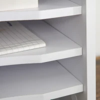 Vinsetto Organizador de Secretária 4 Níveis Branco Compacto e Moderno 35x25x28 cm Branco(m-4)