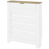 HOMCOM Cobertura para Radiador com Armário Basculante e Prateleira 78x19x95,5 cm Branco(m-7)
