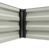 Outsunny Jardineira Elevada 150x70x30 cm Fundo Aberto Borda de Segurança Preto(m-5)