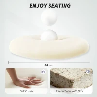 HOMCOM Scaun de birou ergonomic cu cotiere reglabile și tetieră, gri(m-7)