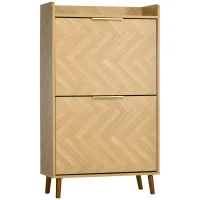 HOMCOM Sapateira 2 Portas Basculantes Vintage 70x30x120 cm(m-7)