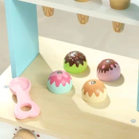 AIYAPLAY Gelateria e Pasticceria per bambini con 17 accessori e forno, Azzurro(m-5)