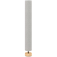 HOMCOM Candeeiro de Pé para Sala com Abajur em Linho 2x E27 Interruptor de Pé 120 cm Cinza