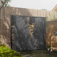 Outsunny Lote 2 Capas para Suporte de Lenha Oxford 600D Proteção Água & Uv Preto(m-4)