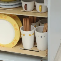 AIYAPLAY — Set cuisine avec évier, 32 accessoires (MDF), dès 3 ans, bleu clair(m-5)