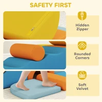 AIYAPLAY 9-Piece Soft Play Set, Kids Soft Play Foam Blocks with Detachable Cover for Climbing and Crawling(m-6)