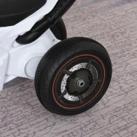 HOMCOM Moto Andarilho Infantil com Música e Luzes Branco e Vermelho(m-5)