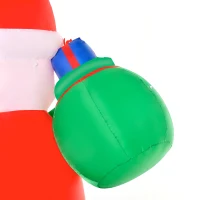 HOMCOM Pai Natal Inflável LED 2,4 m Poliéster Impermeável para Interiores e Exteriores(m-5)