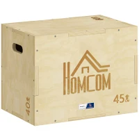 Box jump pliométrie 3 en 1 - Collaboration Aosom.fr x FFHandball - boîte à saut musculation fitness bois(m-11)