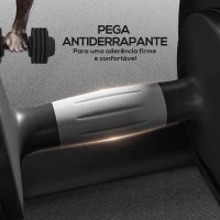 SPORTNOW Conjunto de Pesos Ajustável de 10 kg com Ajuste Rápido de Peso com Base de Armazenamento e Pega Antiderrapante 33xØ16 cm Preto(m-6)