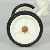 AIYAPLAY 2-In-1 Toddler Trike for 2-5 Years Old, 3 Wheel Bike with Adjustable Parent Handle, Basket for Boys and Girls, White(m-9)