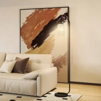 HOMCOM Floor Lamp for Living Room with Glass Lampshade, Modern Standing Lamp with Foot Switch for Bedroom, Bulb not Included, Black(m-8)