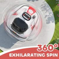 AIYAPLAY Kids Bumper Car with 360-Degree Rotation, 6V Electric Ride On Car with Music and Horn for 3-8 Years Old, Red(m-5)