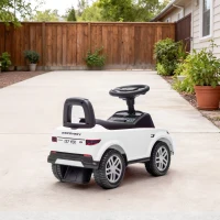 AIYAPLAY Voiture porteur Land Rover Discovery sous licence — 18–36 mois, coffre, klaxon et sons moteur, blanc(m-5)