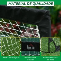HOMCOM Balizas de Futebol Dobráveis para Crianças e Adultos com Saco de Transporte para Exterior Treino 183x90x90 cm Preto(m-7)