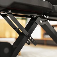 SPORTNOW Klappbare Workout-Bank, 6-stufige Rückenlehne, 4-stufiger Sitz, Metall, gepolstert, Schwarz(m-8)