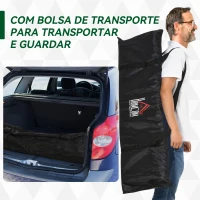 HOMCOM Balizas de Futebol Dobráveis para Crianças e Adultos com Saco de Transporte para Exterior Treino 183x90x90 cm Preto(m-5)