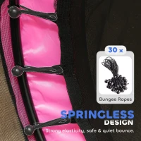 AIYAPLAY 4.6ft Toddler Trampoline w/ Safety Enclosure Net, for Indoor Outdoor Use, Ages 3-6 Years, Pink(m-6)