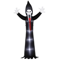 Outsunny 10 FT Grim Reaper Halloween Inflatable with 5 Built-in LED Lights, Blow Up Outdoor Halloween Decoration for Indoor, Outdoor Party(m-2)