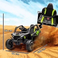 AIYAPLAY 12V Kawasaki Teryx KRX 1000 Kinder-UTV mit Lizenz – Fernbedienung, Hinterradfederung, Schwarz(m-3)