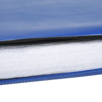 HOMCOM Tapis de gymnastique yoga pilates fitness pliable portable grand confort 180L x 60l x 5H cm revêtement synthétique bleu(m-9)