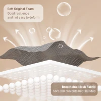 HOMCOM Desk Chair No Wheels, Office Chair with Mesh Back, Lumbar Support, Metal Base for Waiting Room, Conference Room, Dark Grey(m-5)